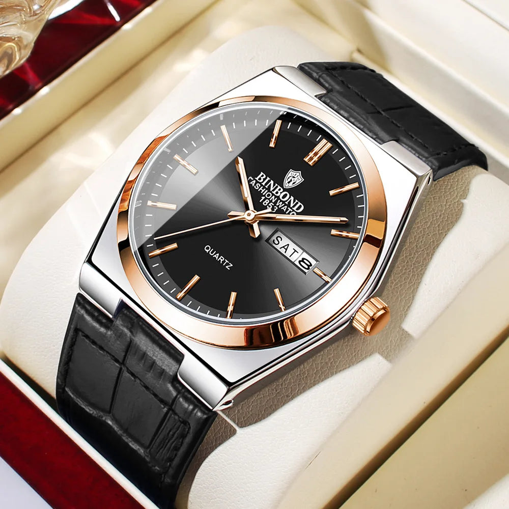 2026 Casual Business Fashion Quartz Wristwatches Gold Clock Men Luxury Watch Automatic Watches Mens Movement Gifts Reloj Hombre