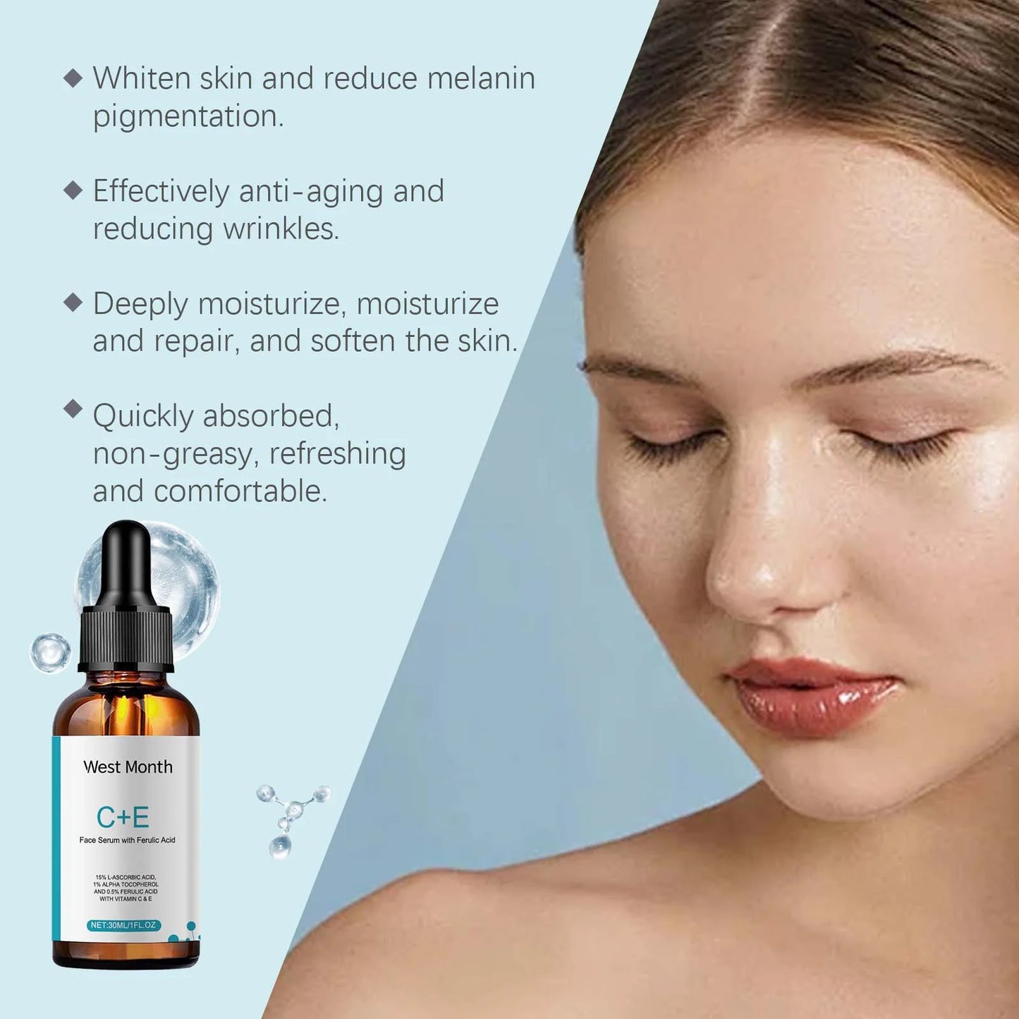 Glycolic Acid Peel Serum Exfoliating Minimizing Pores Reduce Acne Repair Moisturizer Brighten Nourish Whitening Beauty Skin Care