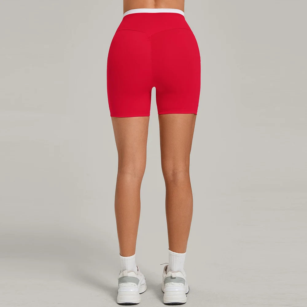 Wholesale Running Gym Shorts for Woman Sportswear Pilates Yoga Clothes Fitness and Training Apparel Activewear Red Purple 12197