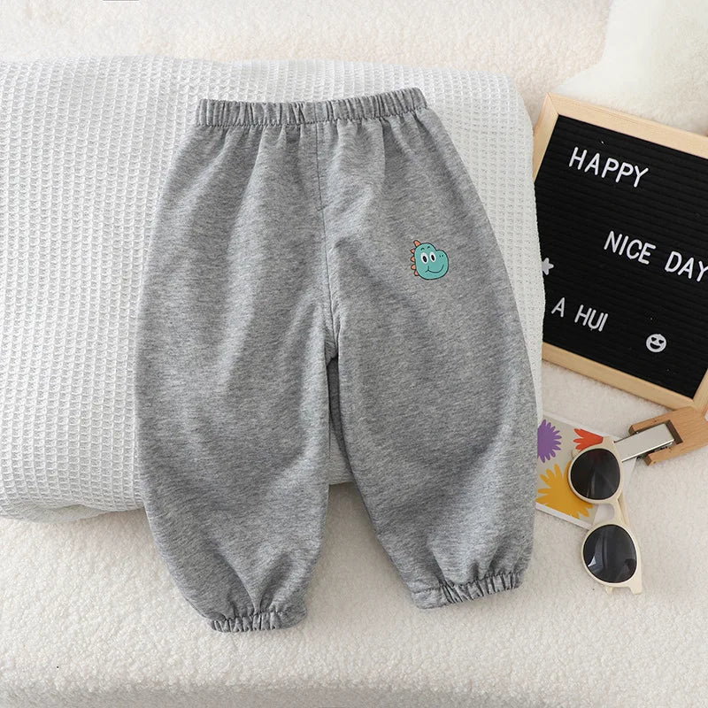 1pcs Summer Thin Solid Color Anti Mosquito Pants Baby Boys And Girls Loose Casual Trouser Simple Fashion Trousers Kids Clothing