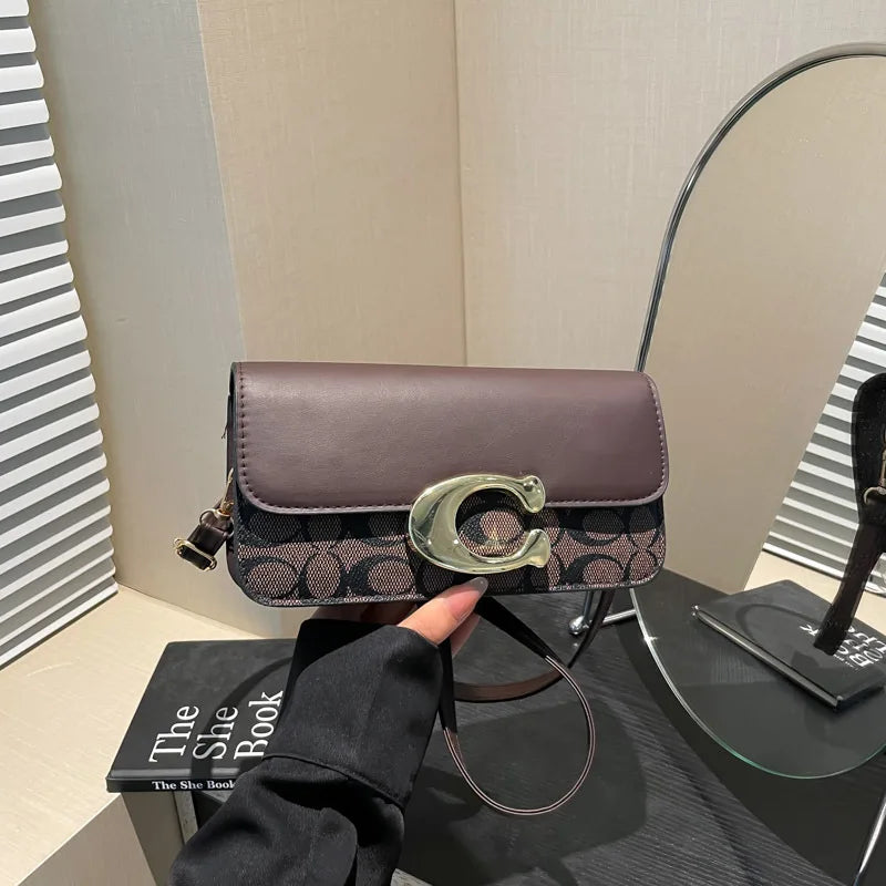 New Bag Women's New Versatile Small Square Bag Fashion Design Retro Tofu Bag High-grade Texture Shoulder Messenger Bag