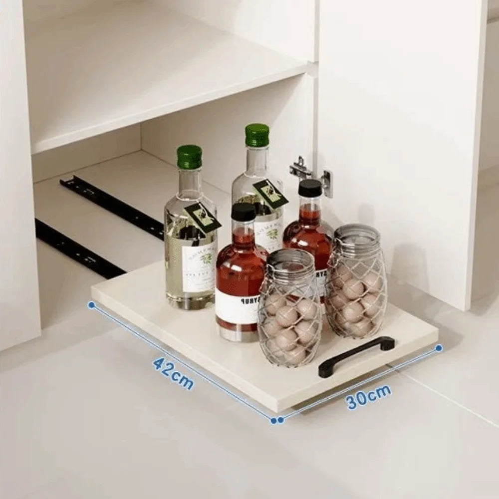 Multifunction Under Sink Pull-Out Shelf No Drill Space Saving Kitchen Storage Shelf Slide Out Cabinet Organizer Kitchen
