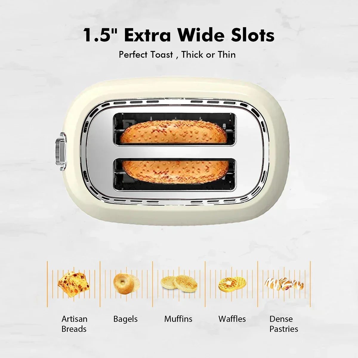 Cream Toaster with Functions
