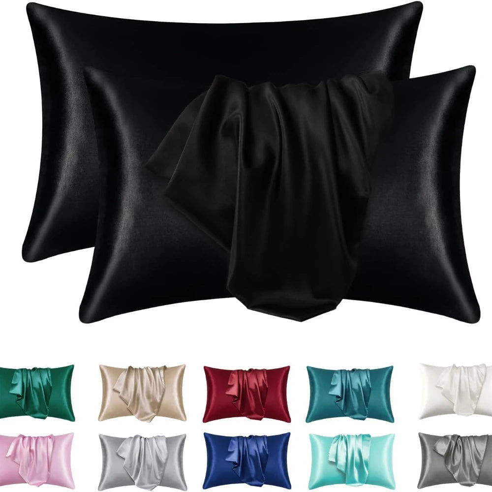 2Piece Natural Mulberry Silk Pillow Case Real Silk Protect Hair Skin Pillowcase Any Size Customized Bedding Pillow Cases Cover