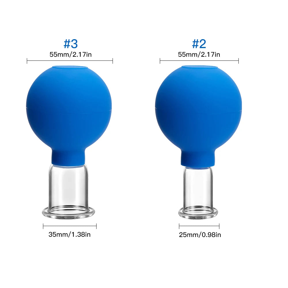 Rubber Face Massager Vacuum Cupping Face Lifting Facial Cups Anti Cellulite Cup Anti-Wrinkle Cupping Therapy Skin Care Beauty