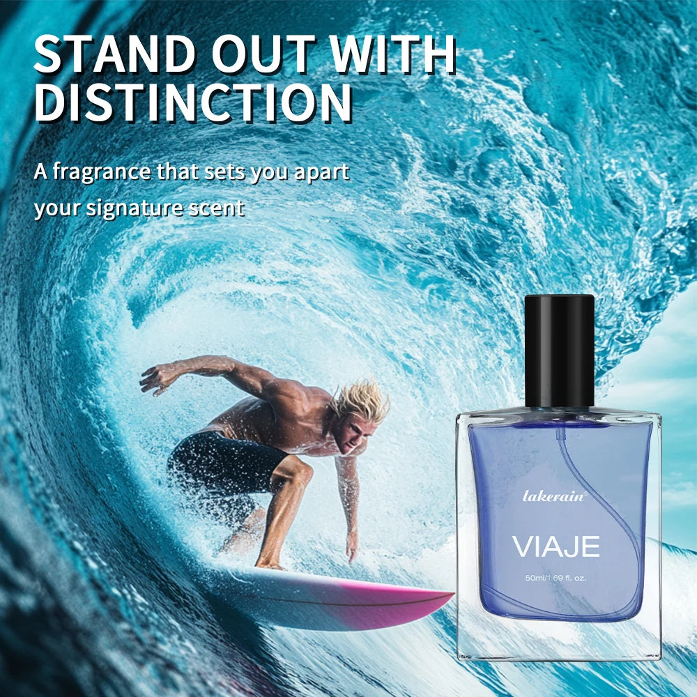 50ml Men's Cologne Perfume Original Luxury Long Lasting Flower Fruit Wood Fragrance Blue Color Liquid Texture Cologne Fragrance
