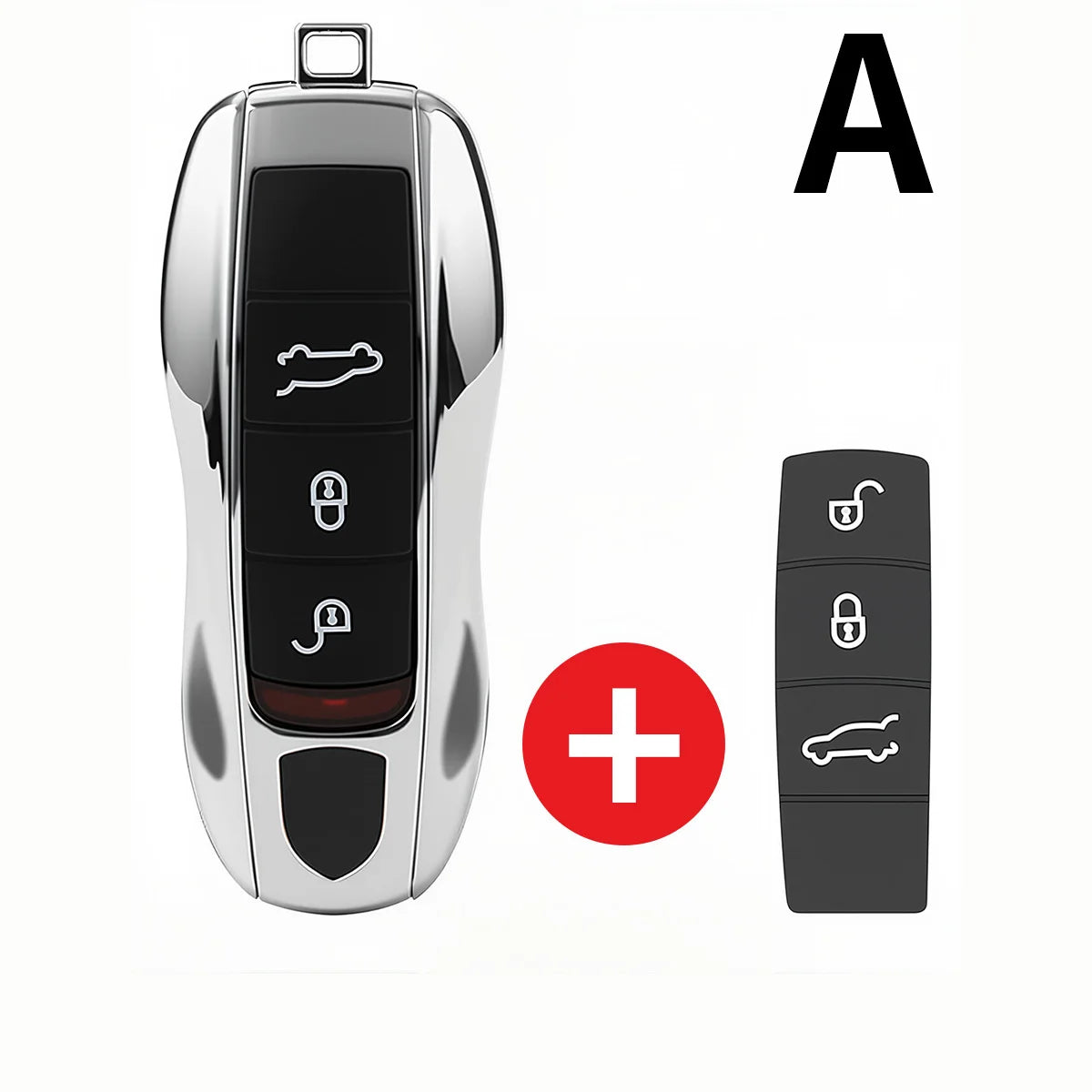 For Porsche Panamera Carrera Macan Boxster Cayman Cayenne Taycan 911 970 981 991 Car Smart Remote Key Case Fob Covers Set Shell