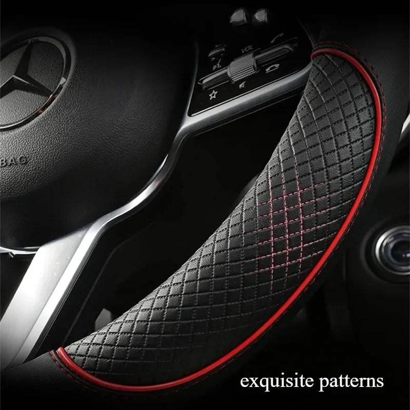 Car Steering Wheel Cover For Ford Fiesta 2000-2020 MK7 4 5 6 Leather Anti-slip Auto Accessories