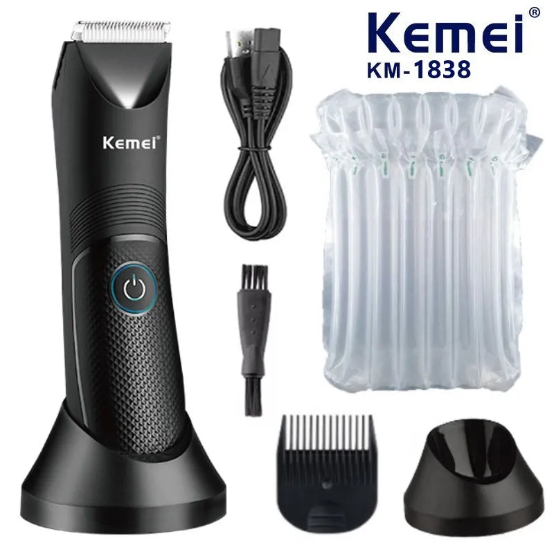 Kemei Waterproof Body Hair Trimmer