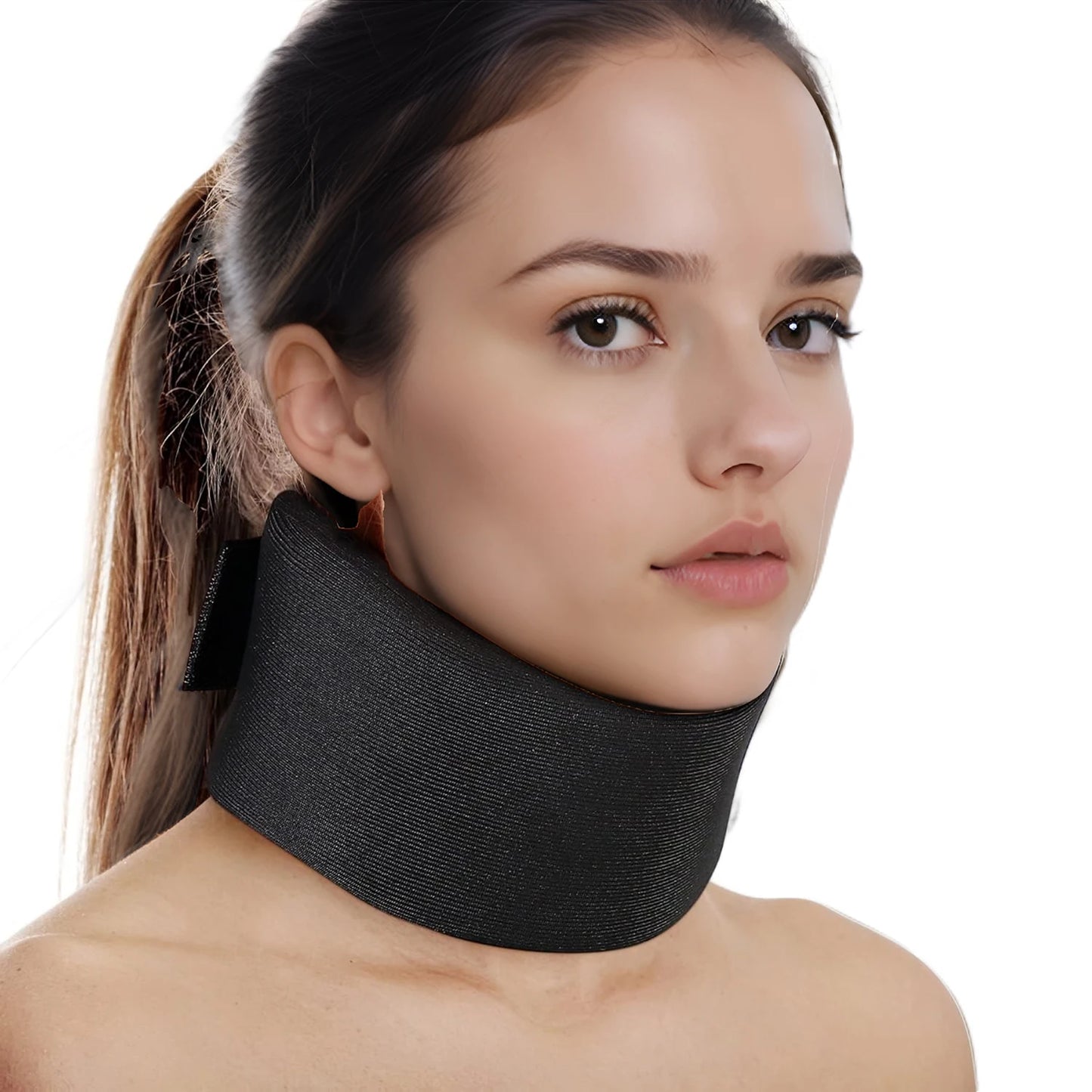 Soft  Neck Brace Universal Cervical Collar, Adjustable Neck Support Brace for Sleeping - Relieves Neck Pain and Spine Pressure