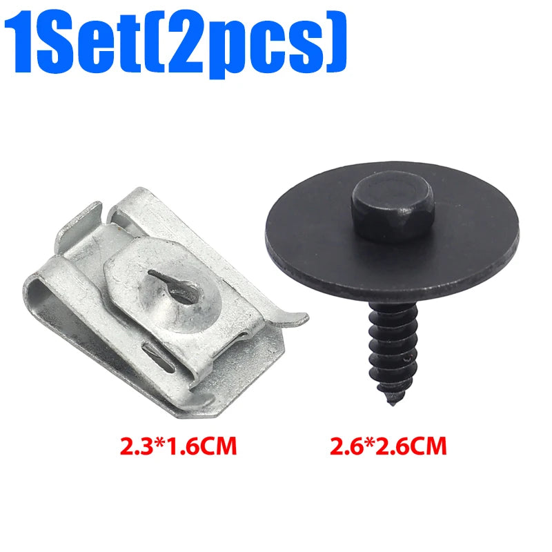 For BMW Bumper Fender Liner Screw Grommet Kit Under Engine Splash Guard Retainer Clip Metal Fastener Bolt Nut Set OE 07146951655