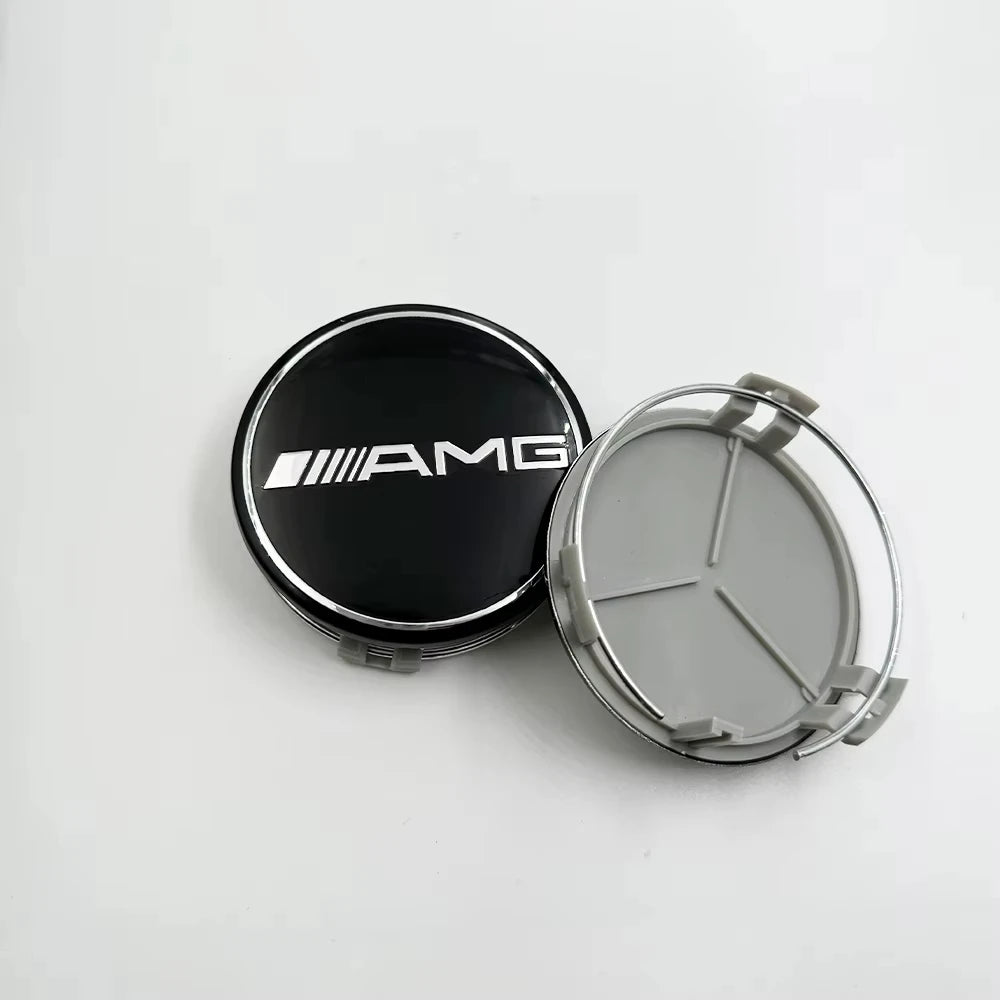 4pcs 75MM Car Wheel Center Hub Caps Covers For Mercedes Benz A B C S Class AMG GLA CLA GLC W176 W221 W204 W205 car ornaments