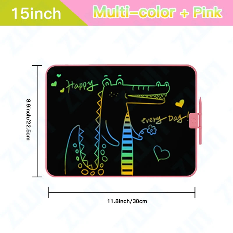 ZWN 12/15/20Inch LCD Drawing Board Writing Tablet Digit Magic Blackboard Art Tools Painting & Education Toys for Kids Gifts
