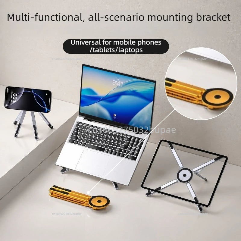 Adjustable Foldable Laptop Stand Holder Cell Phone Portable ABS Plastic Notebook Holder Desktop Riser for MacBook IPad Tablet