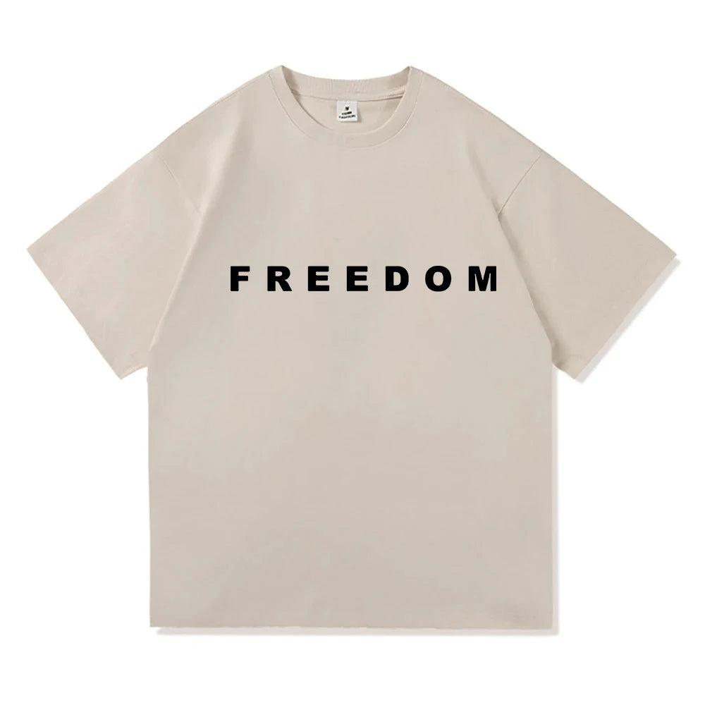 Freedom Charlie Kirk T-shirt Cotton Loose Casual Female/Male Tshirts Unisex Streetwear America American Fashion Women T Shirts