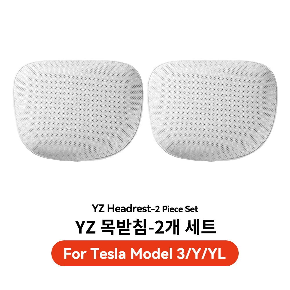 YZ for Tesla Travel Model 3 Y YL Juniper 2021-2026 Neck Pillow Headrest Lumbar Support Breathable Memory Foam Cushion Accessory