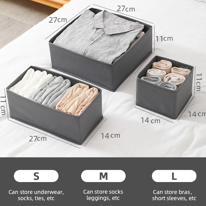 Cabinets Underwear Organizers Baby Drawers Organizer Wardrobe Clothes Organizer For Underwear Socks Pants Foldable Storage Box