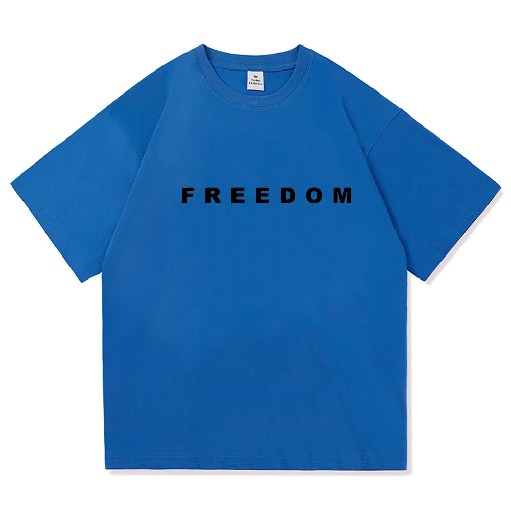 Freedom Charlie Kirk T-shirt Cotton Loose Casual Female/Male Tshirts Unisex Streetwear America American Fashion Women T Shirts