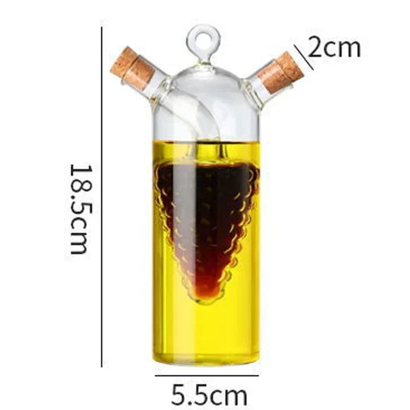 Dual-Spout Glass Oil Dispenser