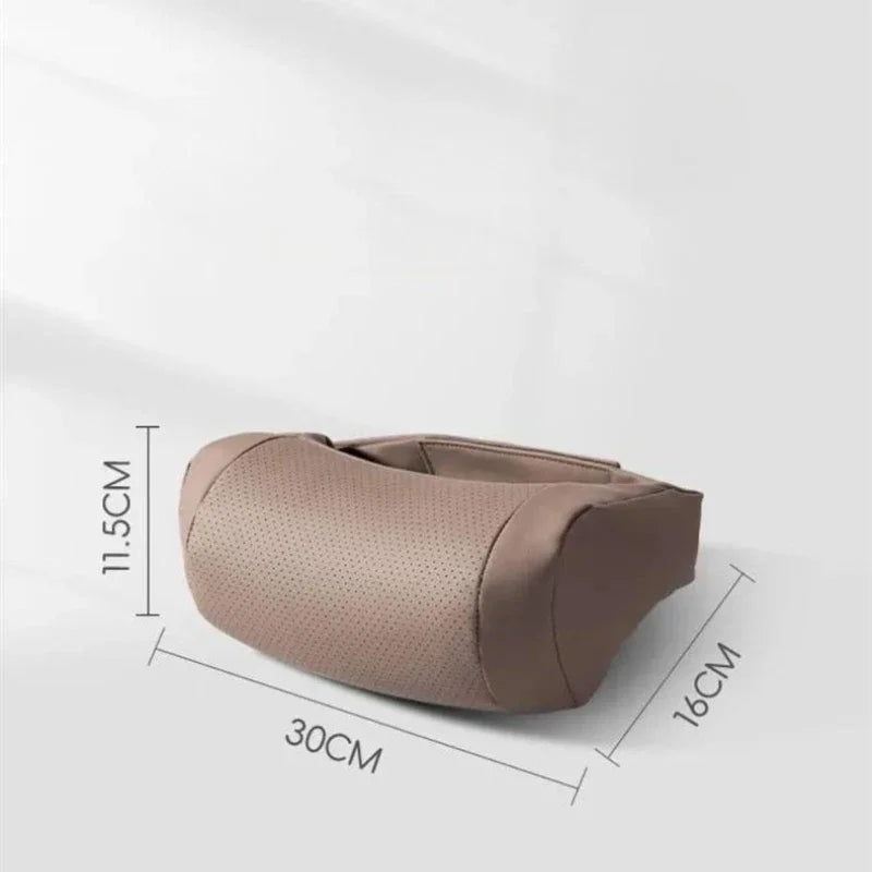 Suitable for Mercedes-Benz BMW Audi Tesla Car Leather Headrest Universal Car Interior Supplies Maybach Seat Protect Neck Pillow