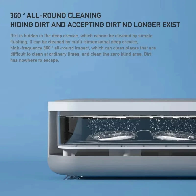 Lenovo Ultrasonic Cleaning Machine Vibration Wash Cleaner Jewelry Glasses Cleaner Watch Cleaning Makeup Brush Cleaning Tool New