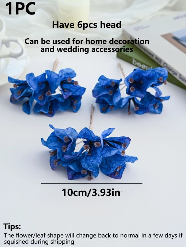 1/3PCS Artificial Flowers Bougainvillea Mini Bouquets Home Gardens Decoration Christmas Tree Garlands Handmade Wedding DIY Gifts