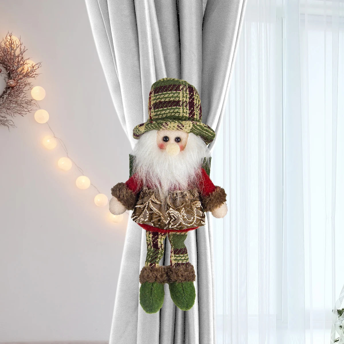Old man snowman elk curtain hooks, Christmas decorations, display window ornaments, hotel restaurant supplies, party props