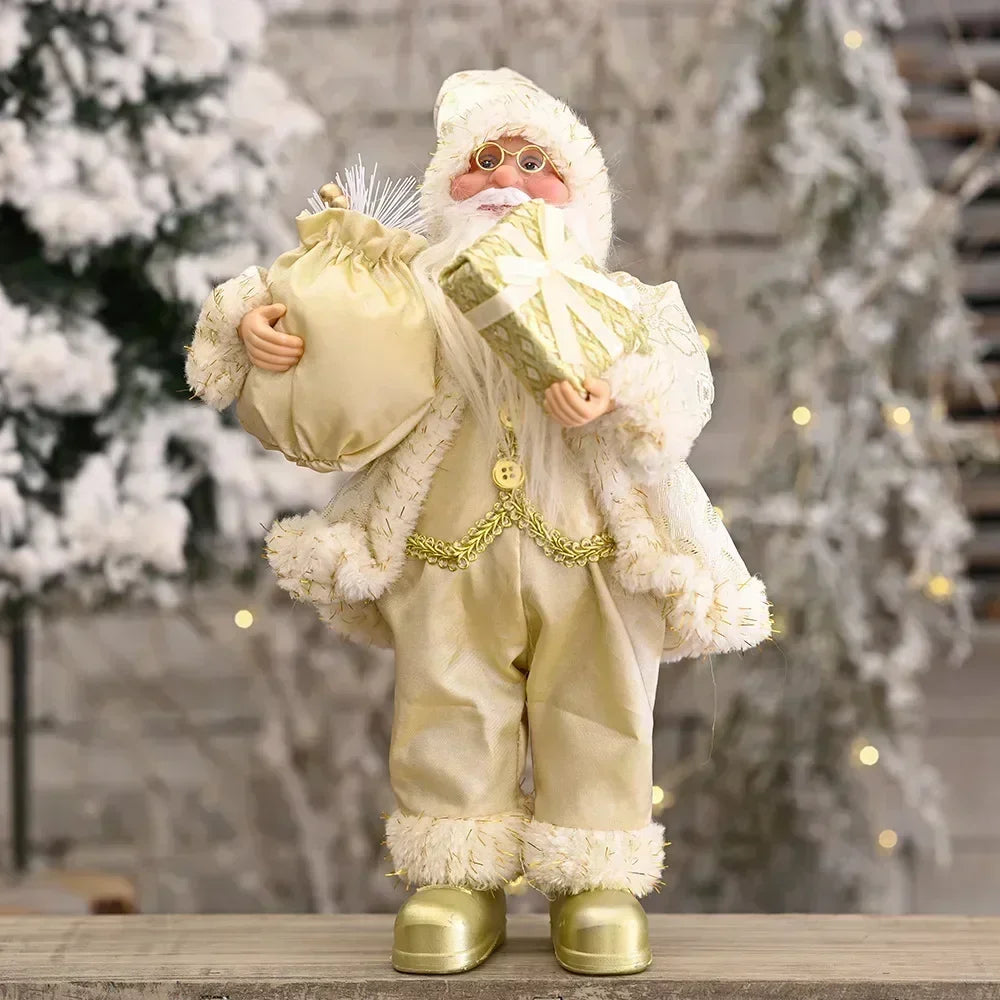 1~4PCS 2026 Christmas Decoration for Home Santa Claus Plush Doll 30cm Navidad Party Decor Xmas Ornaments New Year Gift