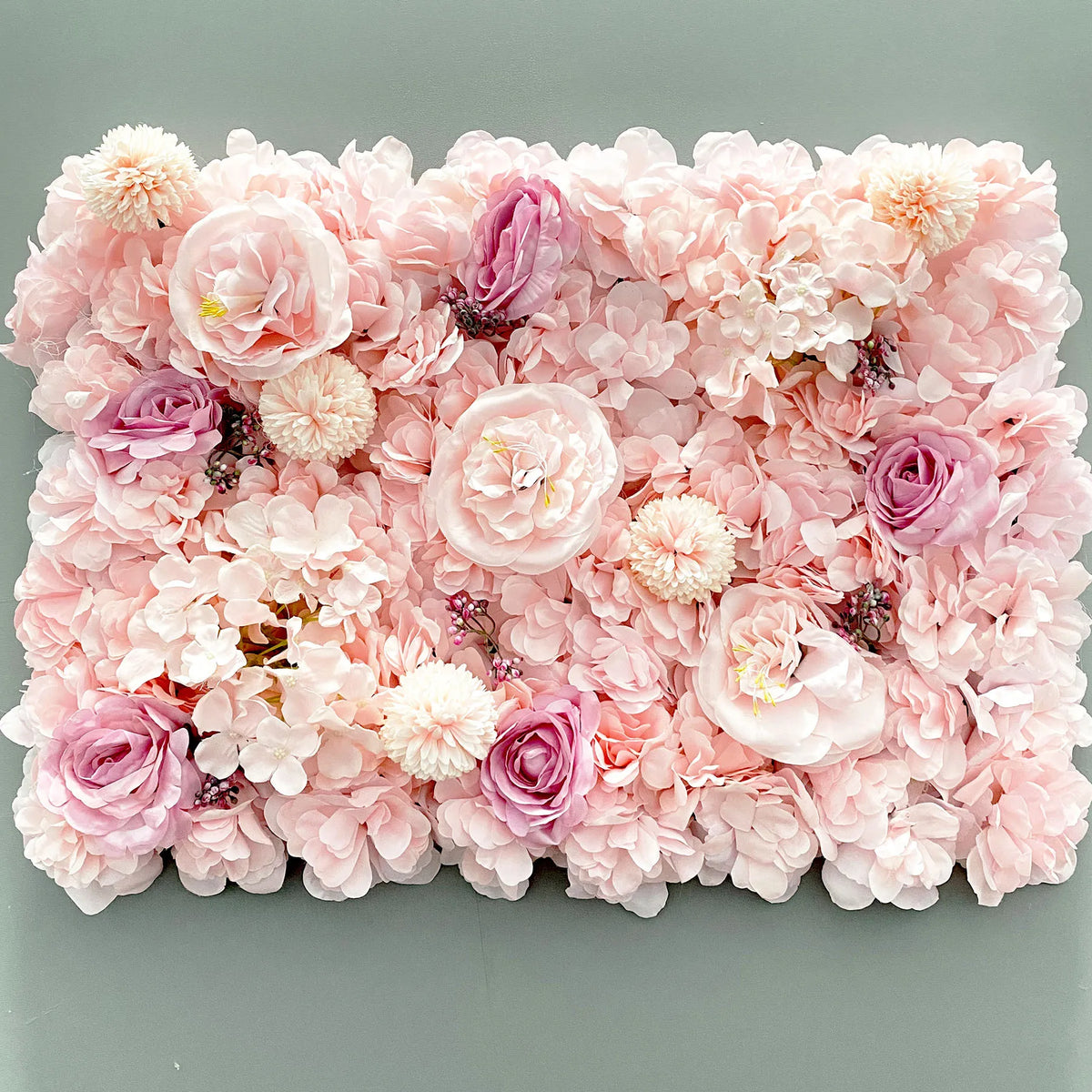Silk Rose Flowers Wall Panel 3D Artificial Flower Background Wall Suitable Outdoor Home Decoration Wedding Party Bridal Shower
