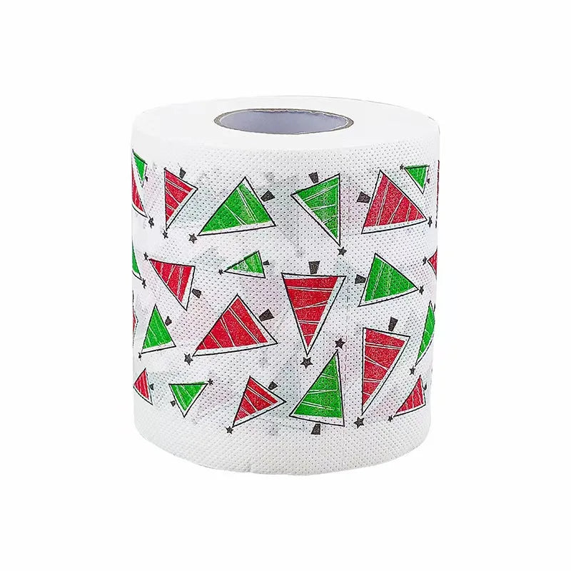 Christmas Toilet Roll Paper, Happy 2026 New Year Supplies, Xmas Tissue Roll Napkin Kitchen Tool, Home Decoration for Holidays