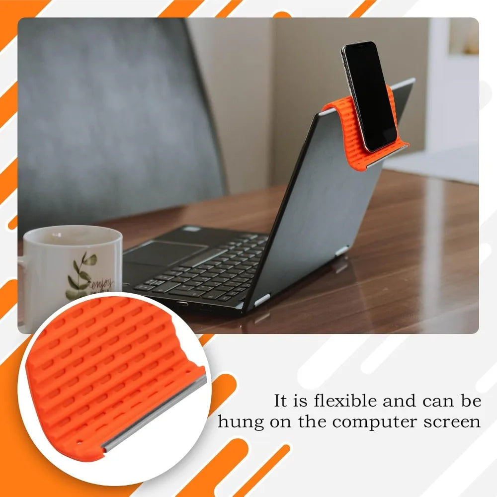 2-1PCS Flexible Phone Stand Foldable Silicone Desktop Tablet Laptop Stand Portable Adjustable Universal Holder for Travel Office