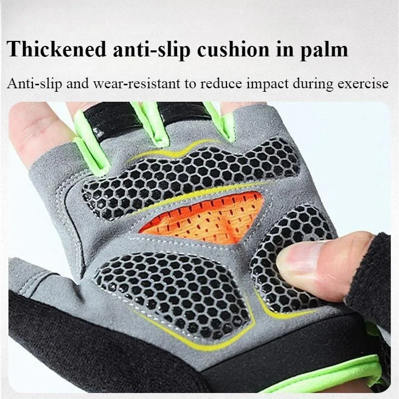 Boxing Gloves for Men Women Fingerless Cycling Motorcyclist Mtb Bicycle Gloves Gym Yoga Fitness Training Exercise Mitten Elastic
