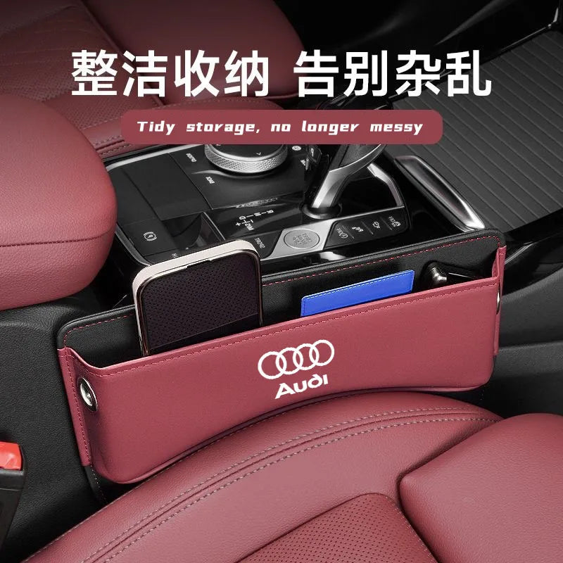 Car Seat Gap Multifunction Crevice Storage Box for Audi A3 A4 A5 A6 A7 A8 Q2 Q3 Q4 Q5 Q6 Q7 Q8 A1 TT