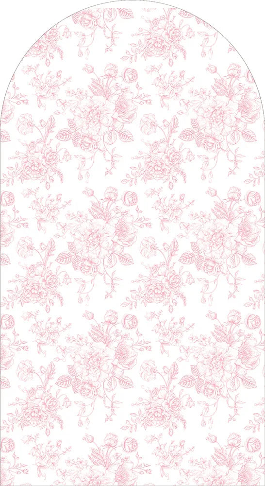 Mehofond Custom 2-Sided Pink Flower Pattern Bow Girl Birthday Party Baby Shower Cover Chiara Arch Wall Background Decor Backdrop