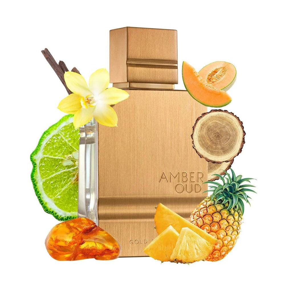 AL ARAMAIN Amber Oud Gold Edition - Arabian Perfume for Women and Men Unisex - Long Lasting Amber - 2 oz