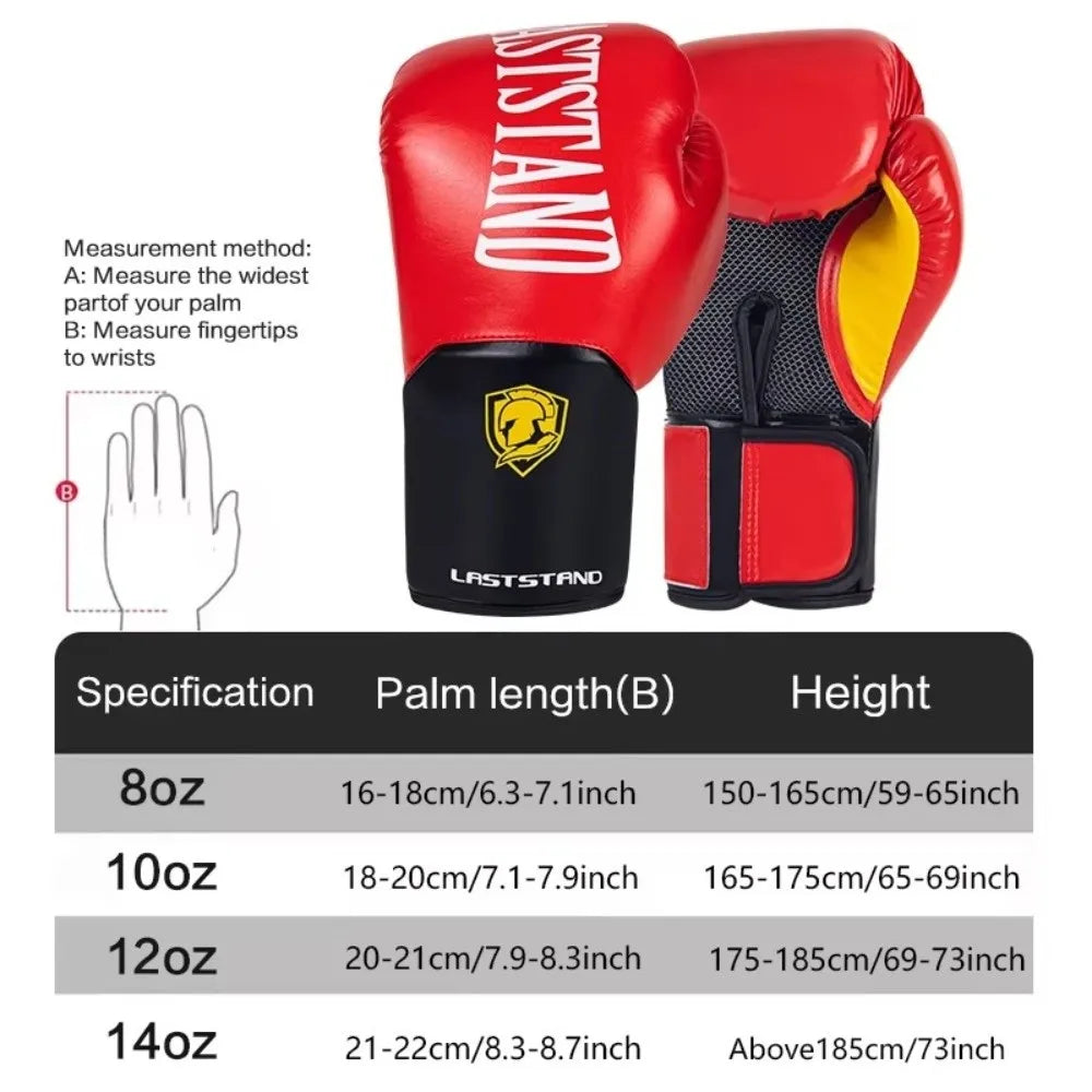 8/10/12/14oz Boxing Gloves PU Punching Bag Training Adult Men's Sanda Combat Gloves Professional Thick Breathable Workout Gloves