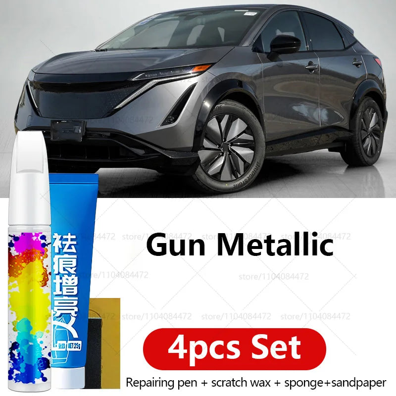 Car Paint Repair Pen For 2022-2025 Nissan Ariya Paint Scratch Repair Accessories 4PCS Green Black Red White Red Silver Gray Gold