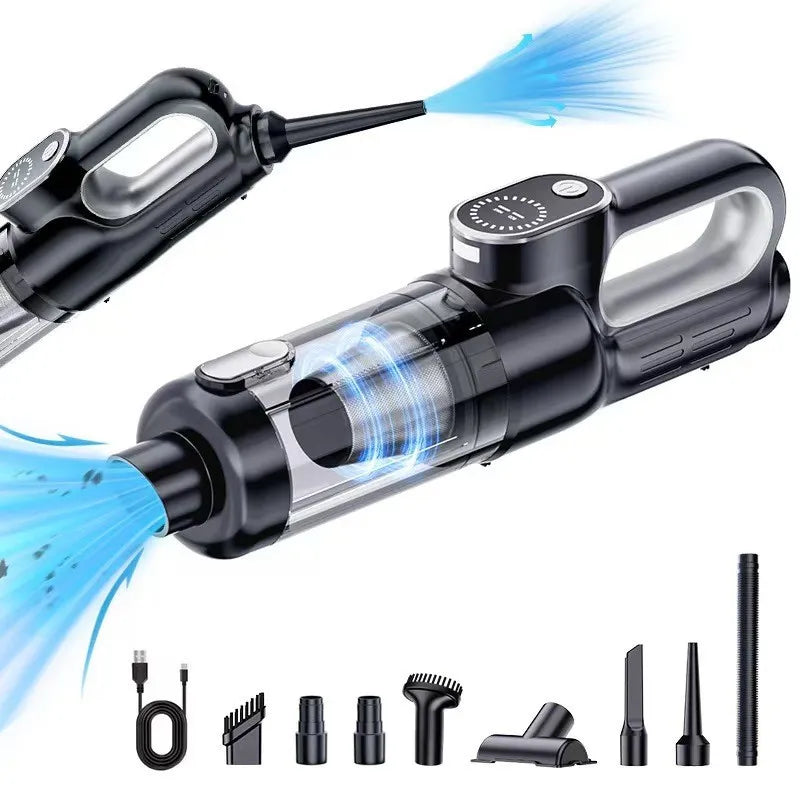 Household/Car Portable 17000pa Large Suction Vacuum Cleaner, High-Power Convenient Handheld Car Vacuum Cleaner