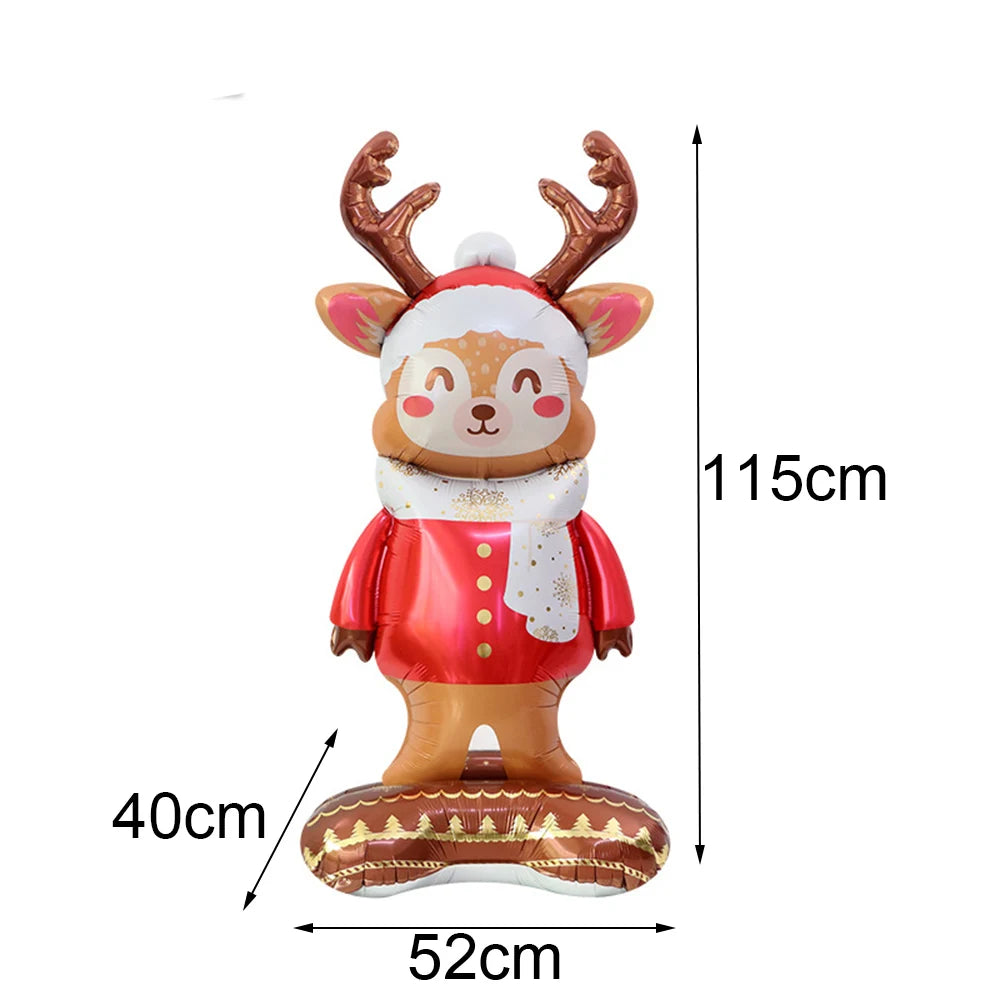 Standing Christmas Santa Claus Foil Balloon Christmas Tree Street Light Balloons Christmas Home Indoor Party Decorations New Yea