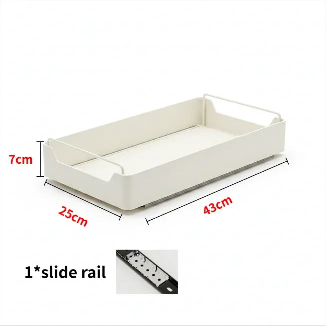 Under Sink Cabinet Pantry Storage Tray Rack Sliding Pull Out Drawer Organizer Space Saving Kitchen Storage Shelf Household Stora