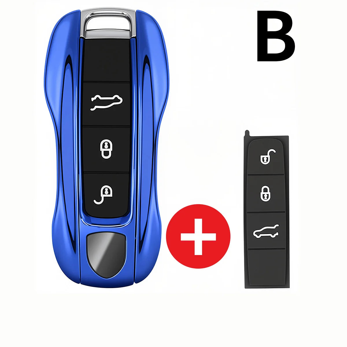 For Porsche Panamera Carrera Macan Boxster Cayman Cayenne Taycan 911 970 981 991 Car Smart Remote Key Case Fob Covers Set Shell