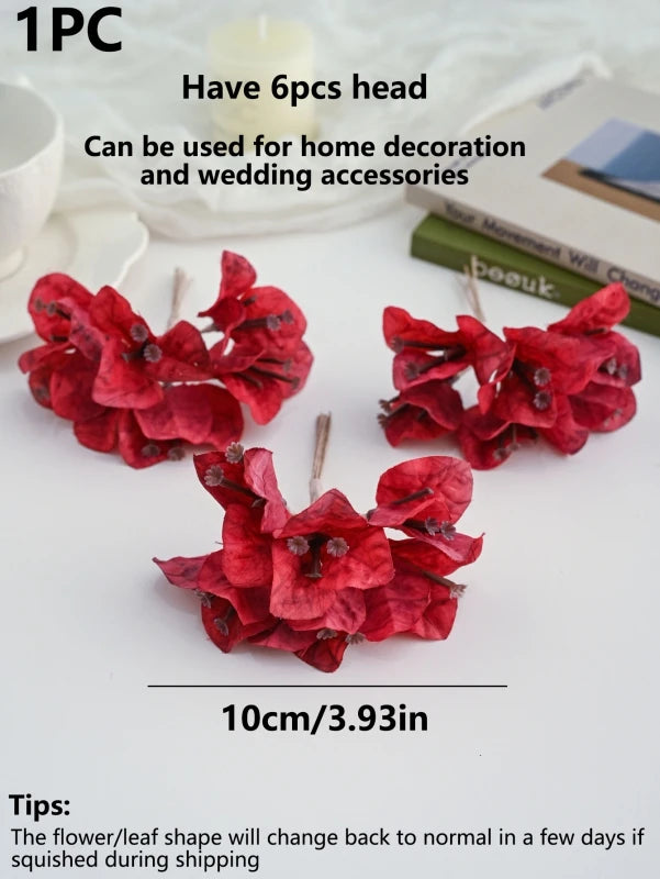 1/3 Pcs Autumn Artificial Bougainvillea Mini Bouquets Garden Christmas Tree Party Garlands Handmade Wedding DIY Decorative Gifts