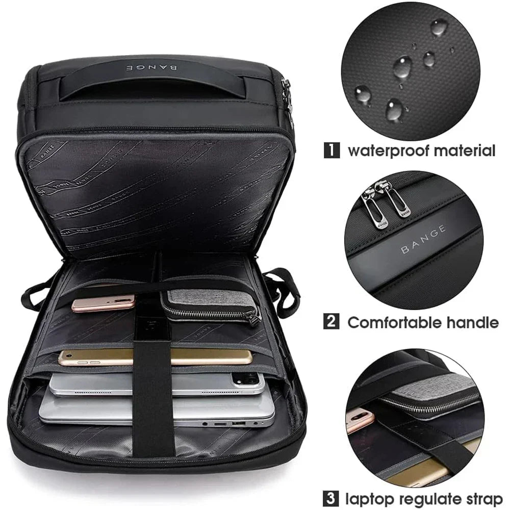 BANGE Waterproof Laptop Business Backpack