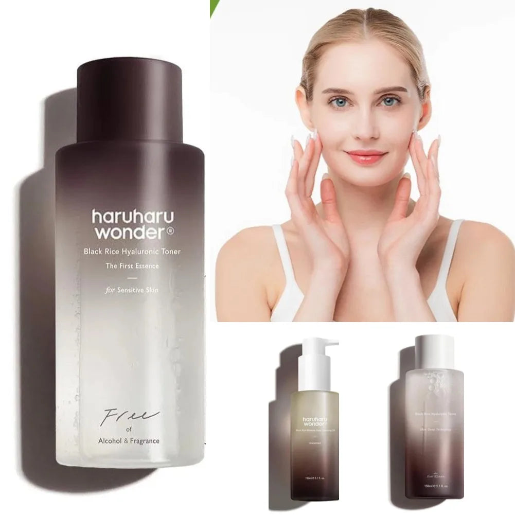 Haruharu Wonder Black Rice Toner Remove Acne Face Serum Moisturize Skin Rejuvenating Hyaluronic Acid Shrink Pore Face Skin Care