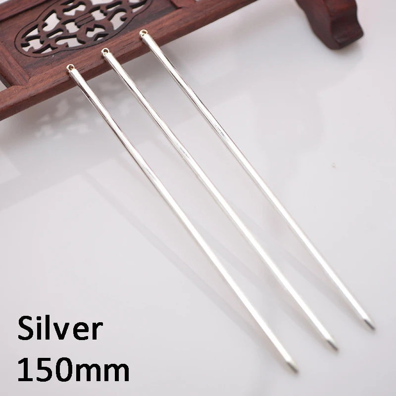 10pcs Hair Sticks Metal Hair Pins Blank 125mm Long Rod Base for Jewelry Making Wedding Bridal Hair Accessories DIY Components