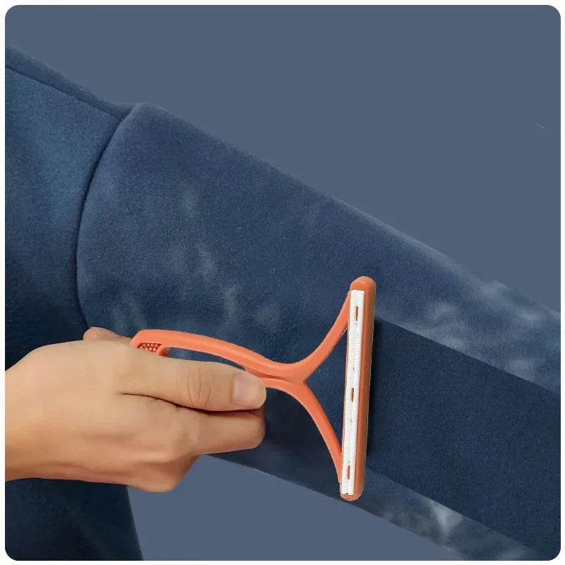 Double-Sided Portable Lint Remover for Pet Hair-Reusable Fabric Shaver for Clothes/Carpet/Car Seats, Fur Removal Tool Hair Brush
