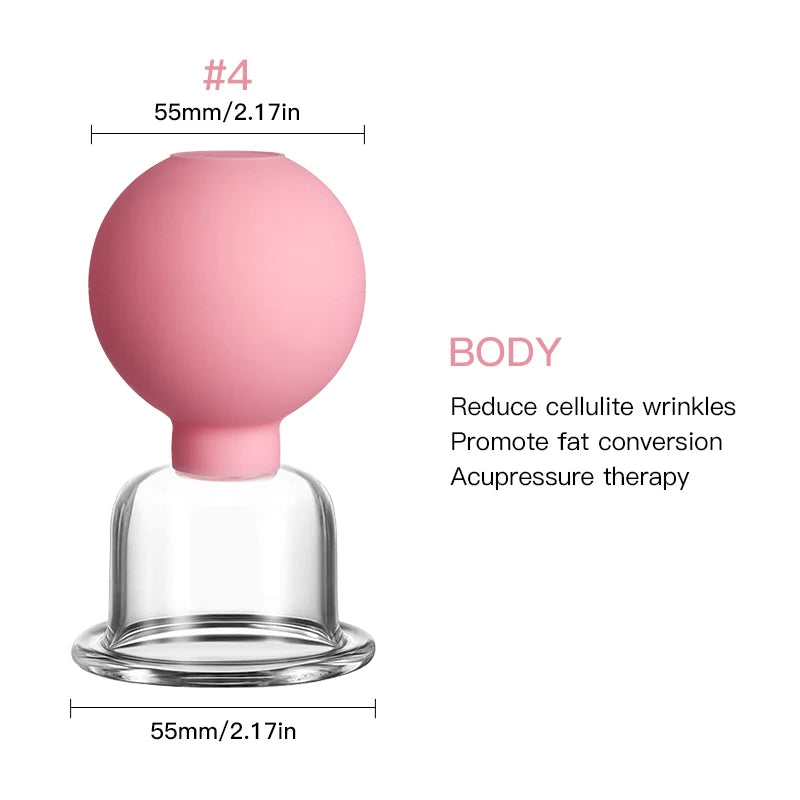 Rubber Face Massager Vacuum Cupping Face Lifting Facial Cups Anti Cellulite Cup Anti-Wrinkle Cupping Therapy Skin Care Beauty