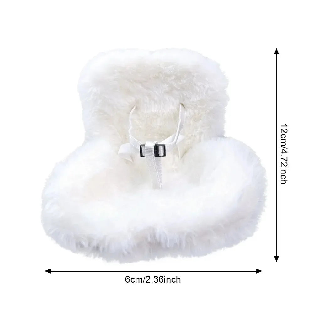 Mini Plush Doll Safety Seat Soft Car Ventilation Safety Chair for Labubu The Monsters Doll Accessories Car Interior Decorations