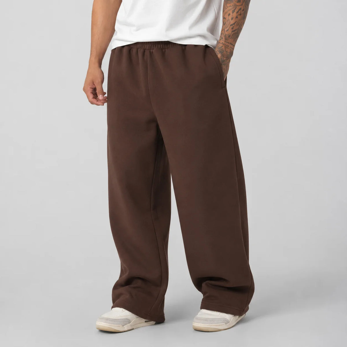 Men's Summer Sweatpants 6 Colors Wide Leg Sports Pants Comfortable Drawstring Elastic Waist Casual Gym Joggers Daily Streetwear