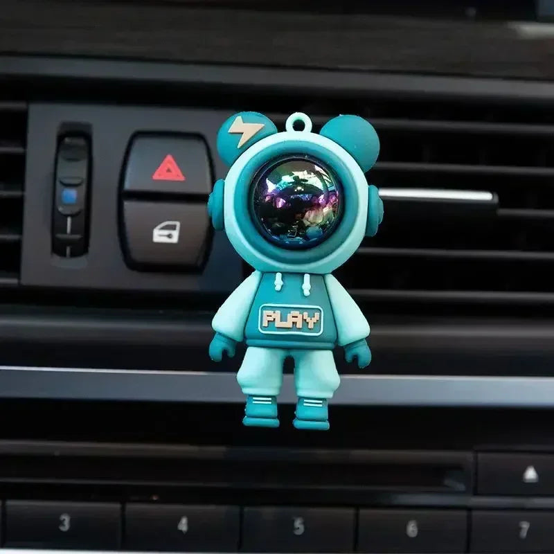 Cute Funny Cartoon Car Air Freshener Ornaments Decoration Complete Auto Vent Clips Fragrance Astronaut Figurines Accessories